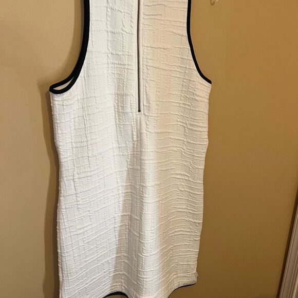Anthropologie Maeve Patch Pocket Mini Dress M Ivory Black Cotton Stretch NWOT - Picture 9 of 11